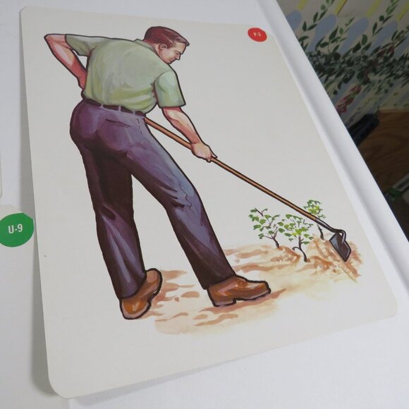 Peabody 60s People Farmer (5) cards Vintage Artwork Tractor, Farm Truck - Picture 5 of 8